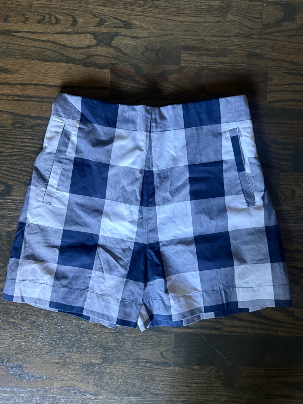 Vilagallo Navy Blue White Gingham Short size 36 (small)